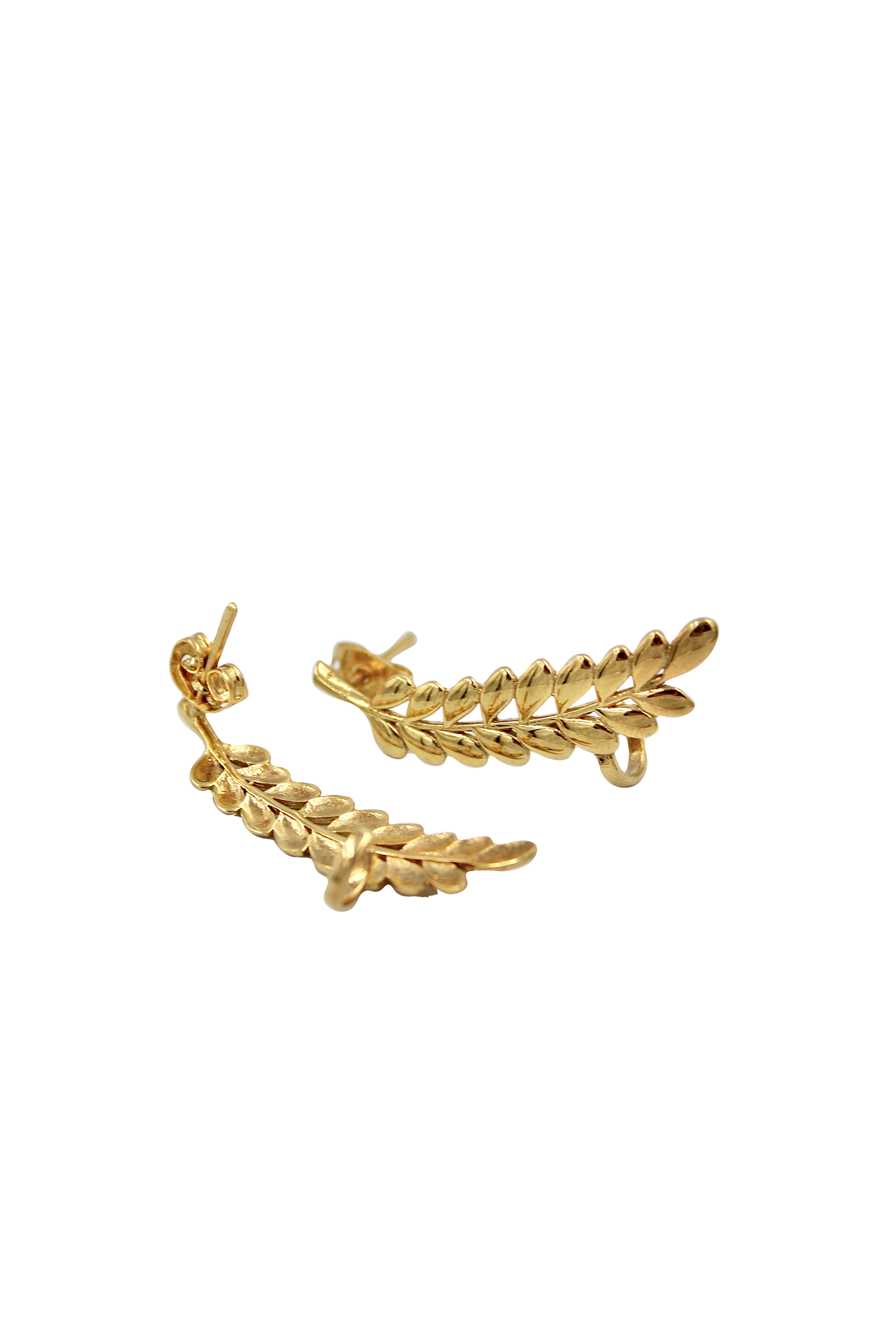 Aretes Olivo Hoja Earcuff Vermeil